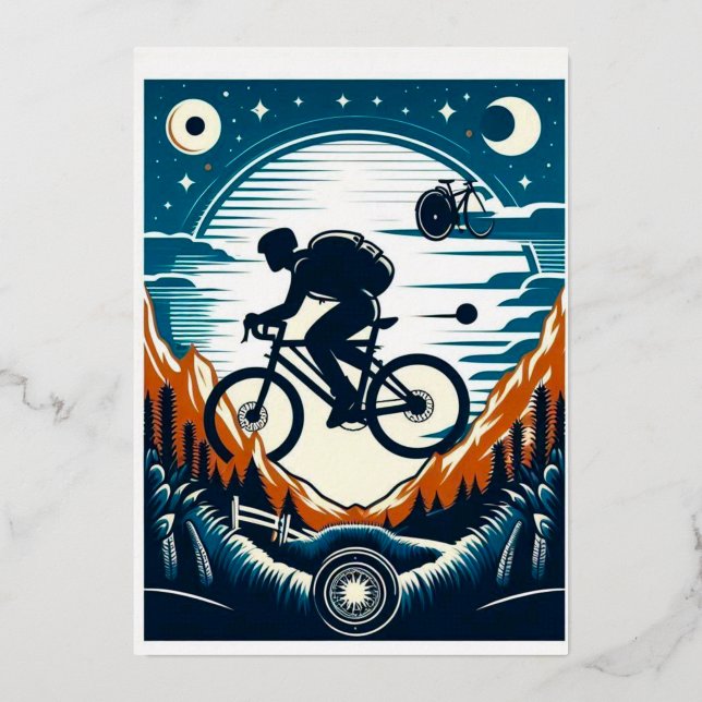 Carte postale d'affiche de bicyclette (Recto)