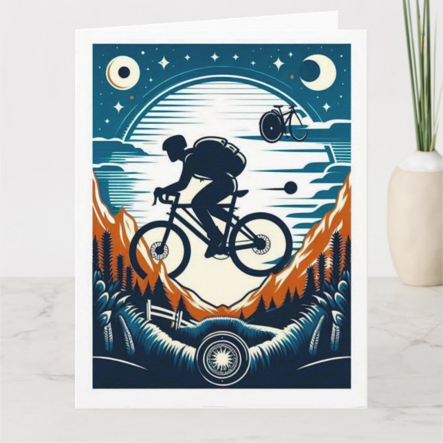 Carte postale d'affiche de bicyclette (Devant)