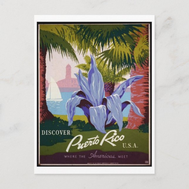 Carte postale d'affiche publicitaire vintage (Devant)