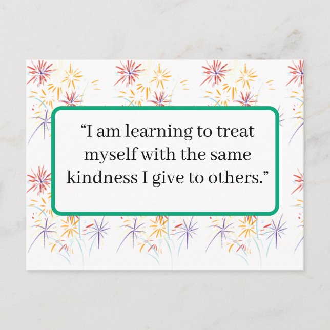 Carte postale d'affirmation d'amour de soi | Posit (Devant)