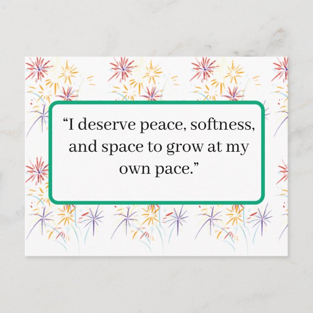 Carte postale d'affirmation d'amour de soi | Posit (Devant)