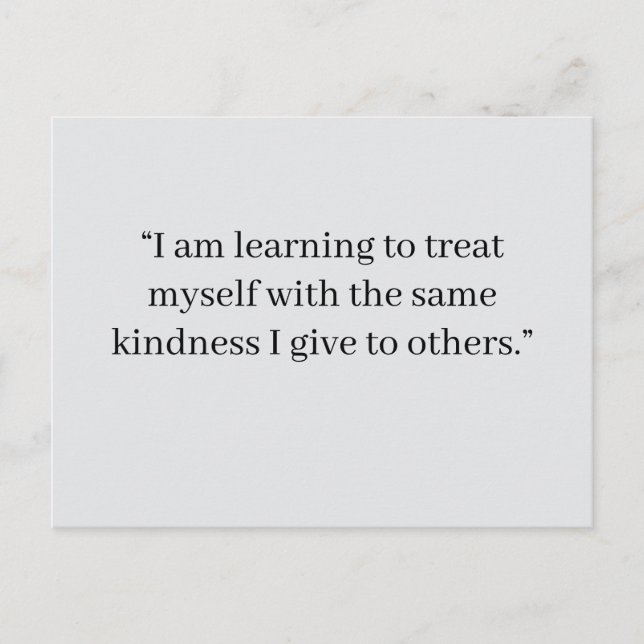 Carte postale d'affirmation d'amour-propre | Posit (Devant)