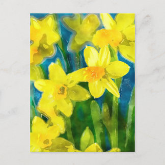 Carte postale Daffodiles en aquarelle