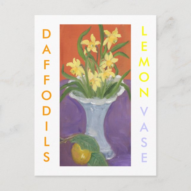 CARTE POSTALE DAFFODILS LEMON VASE (Devant)