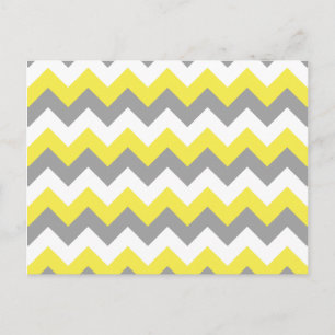 Carte Postale Daffodique gris et blanc Zigzag 2