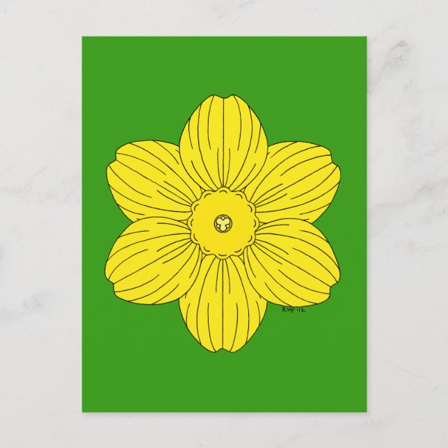 Carte Postale Daffodique héraldique (Devant)