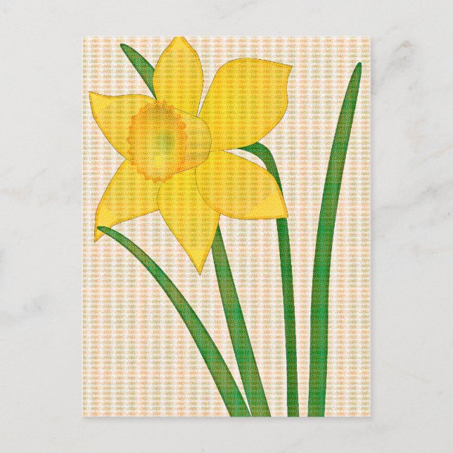 Carte Postale Daffodique Springtime Design de fleurs jaunes (Devant)