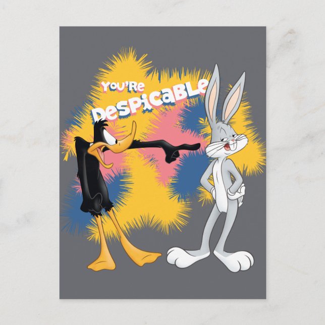 Carte Postale DAFFY DUCK™ & BUGS BUNNY™ "Vous êtes désespéré" (Devant)
