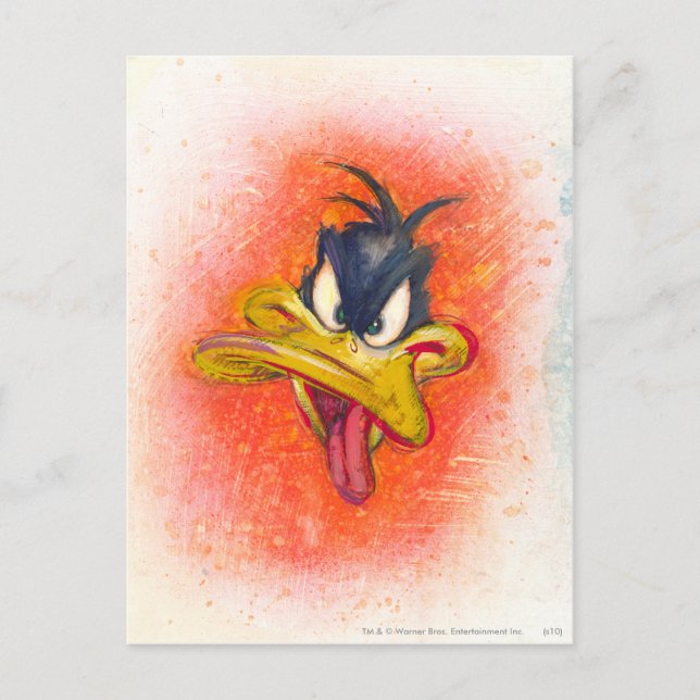 Carte Postale DAFFY DUCK™ en orange (Devant)