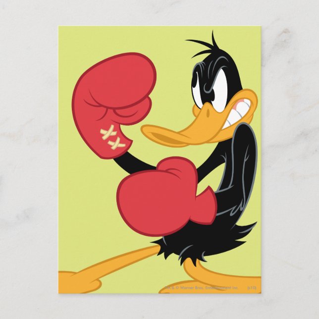Carte Postale DAFFY DUCK™ le Boxeur (Devant)