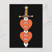 Dagger et Coeurs Classique Conception de tatouage