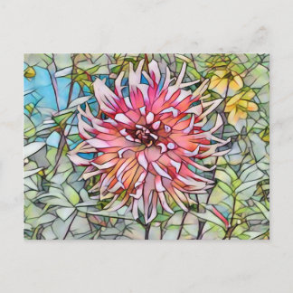 CARTE POSTALE DAHLIA FLOWER
