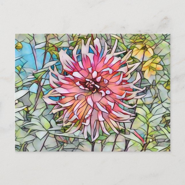 CARTE POSTALE DAHLIA FLOWER (Devant)