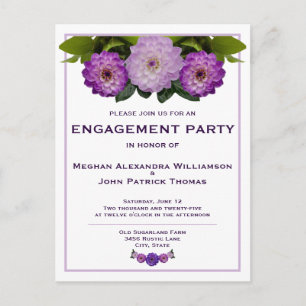 Carte Postale Dahlia Purple Florple Mariage