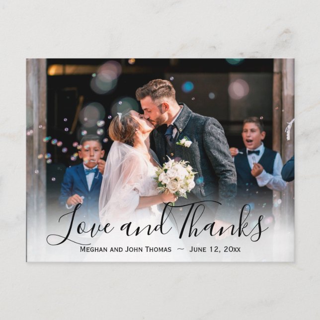 Carte Postale Dahlia Purple Lavender Mariage Floral Merci (Devant)