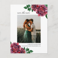 Dahlies. Aquarelle florale de jardin Faire-part de