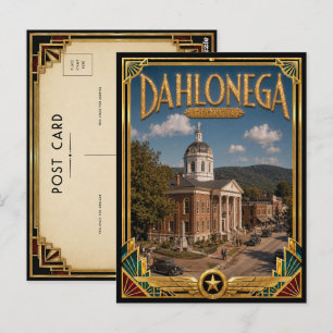 Carte Postale Dahlonega Géorgie Art Déco Vintage Âge d'Or