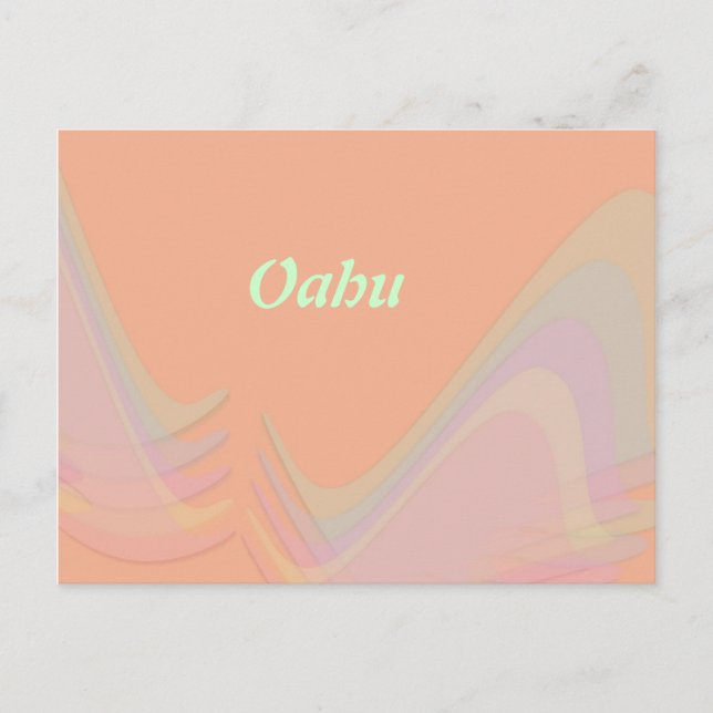 Carte postale d'ailes pastel d'Oahu (Devant)