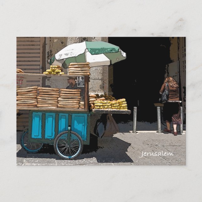 Carte Postale Daily life in street of jerusalem (Devant)