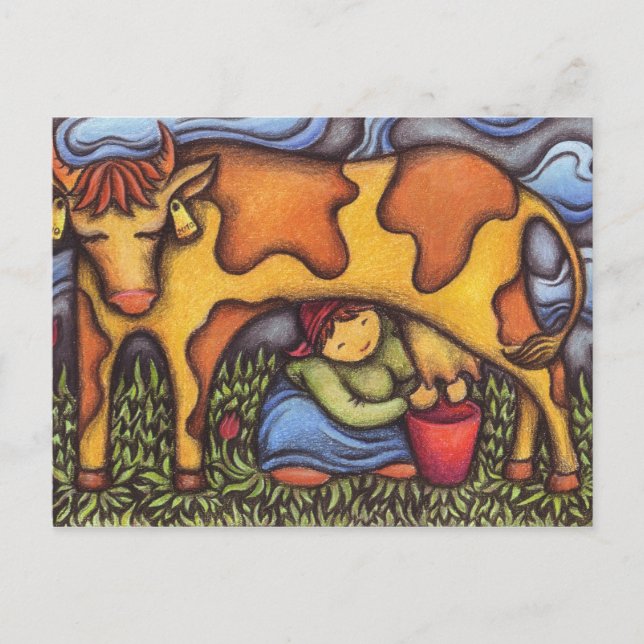 Carte Postale dairymaid (Devant)