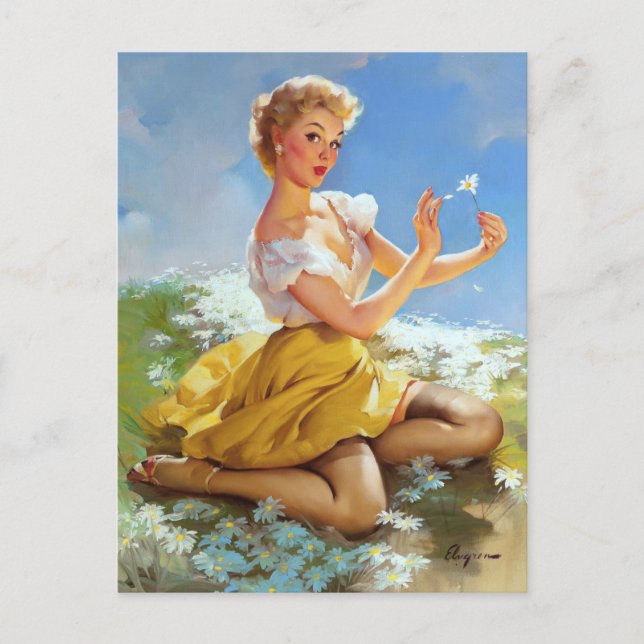 Carte Postale Daisies Pinup (Devant)