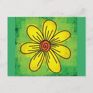 CARTE POSTALE DAISY ART POSTCARD