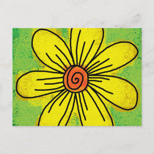 CARTE POSTALE DAISY ART POSTCARD