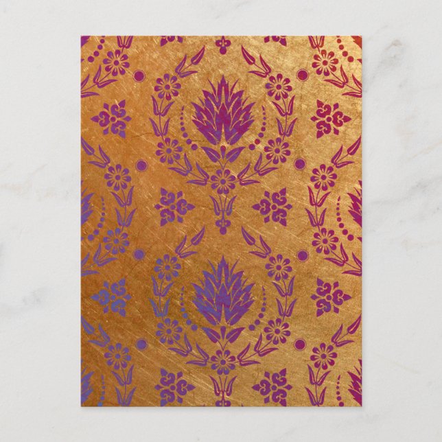 Carte Postale Daisy Damask, MÉTAL BRUSÉ (Devant)