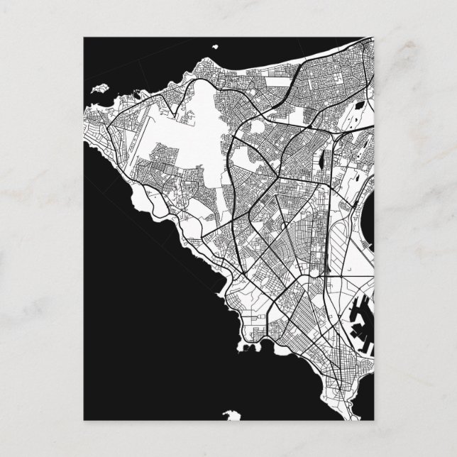 Carte Postale Dakar Senegal Map (Devant)