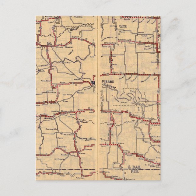 Carte Postale Dakota du Sud (Devant)