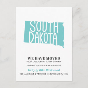Carte Postale DAKOTA DU SUD Nous avons déménagé Nouvelle adress