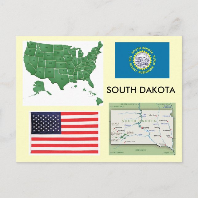 Carte Postale Dakota du Sud, USA (Devant)