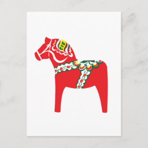 Carte Postale Dalahäst Cheval de Dala