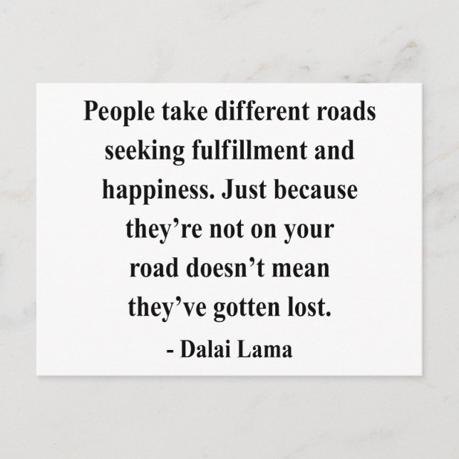 Carte Postale dalai lama citation 1a (Devant)