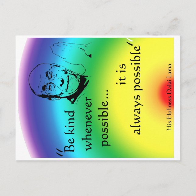 Carte Postale Dalai Lama : Être gentil (Devant)