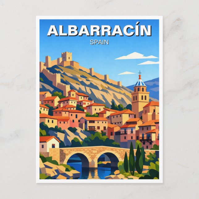 Carte postale d'Albarracín en Espagne (Devant)
