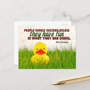 Carte Postale Dale Carnegie Citation Inspirationnelle "Amusez-vo