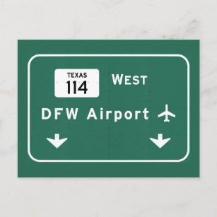 Carte Postale Dallas Ft Worth DFW Airport 114 Interstate Texas -