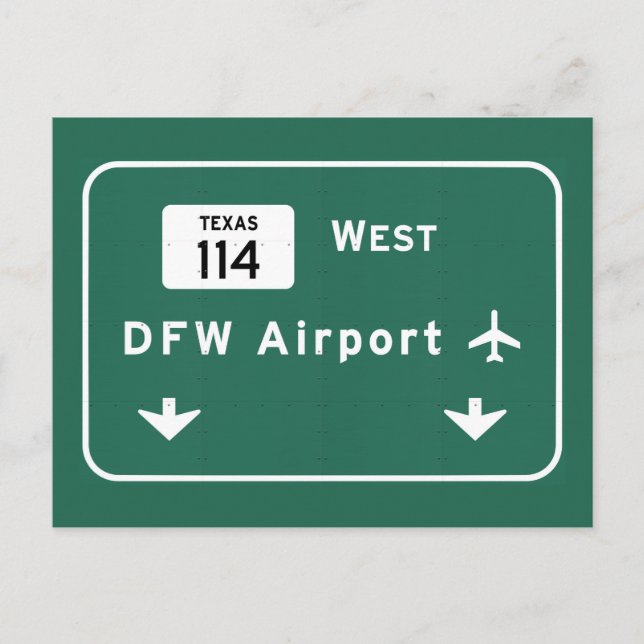 Carte Postale Dallas Ft Worth DFW Airport 114 Interstate Texas - (Devant)