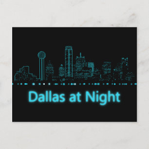 Carte Postale Dallas la nuit