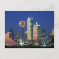 'Dallas, ligne d'horizon de la TX la nuit avec la