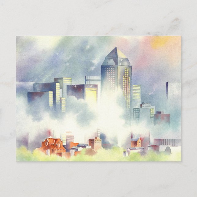 Carte Postale "Dallas Skyline" Paysage urbain dramatique Par Sco (Devant)