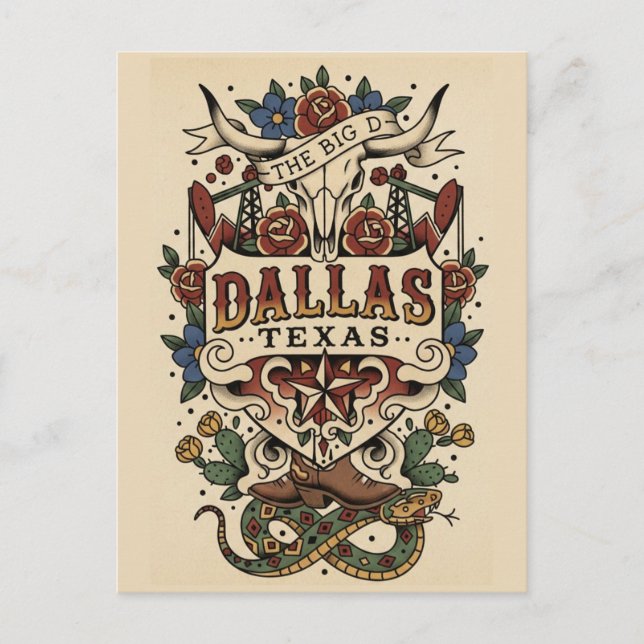 Carte Postale Dallas Texas (Devant)