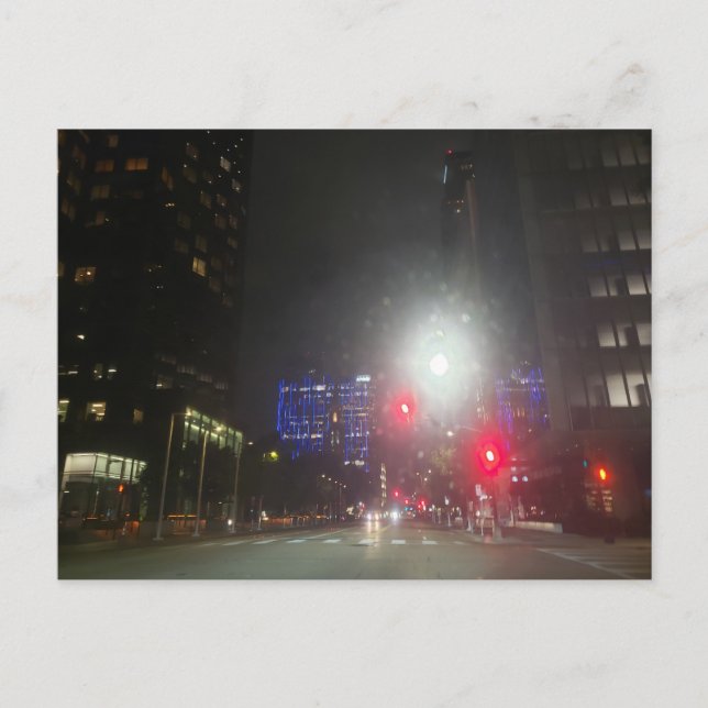 Carte Postale Dallas, Texas à la nuit (Devant)