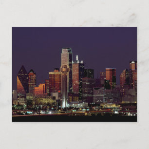 Carte Postale Dallas, Texas night skyline