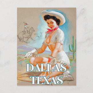 Carte postale Dallas Texas Pin Up Girl