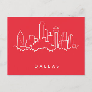 Carte Postale Dallas Texas Skyline