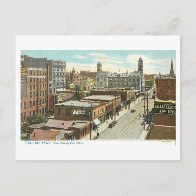 Carte Postale Dallas, Texas vintage (Devant)