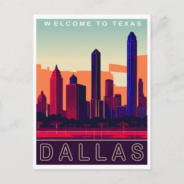 Carte Postale Dallas, Texas, Voyage (Devant)