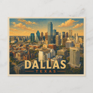 Carte Postale Dallas Texas Voyage Rétro